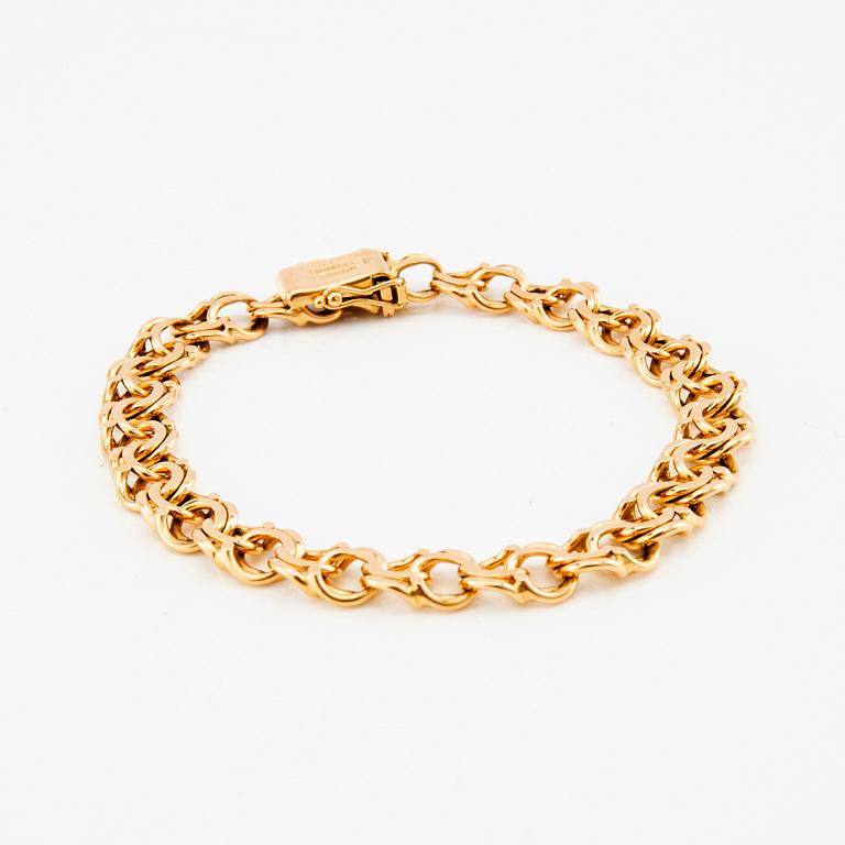 Bismarck link bracelet, 18K gold.
