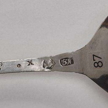 Nils Grubb, sked, silver, Hudiksvall 1780.