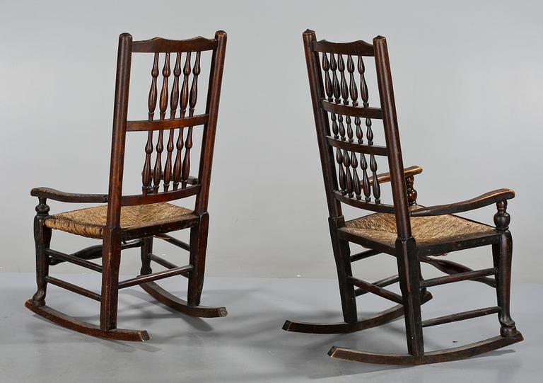 GUNGSTOLAR, 2 st, 1700/1800-tal,