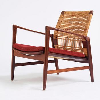 Ib Kofod-Larsen, an 'Åre' easy chair, model nr '809', Olof Persons Fåtöljindustri (OPE), Sweden, 1950-60s.