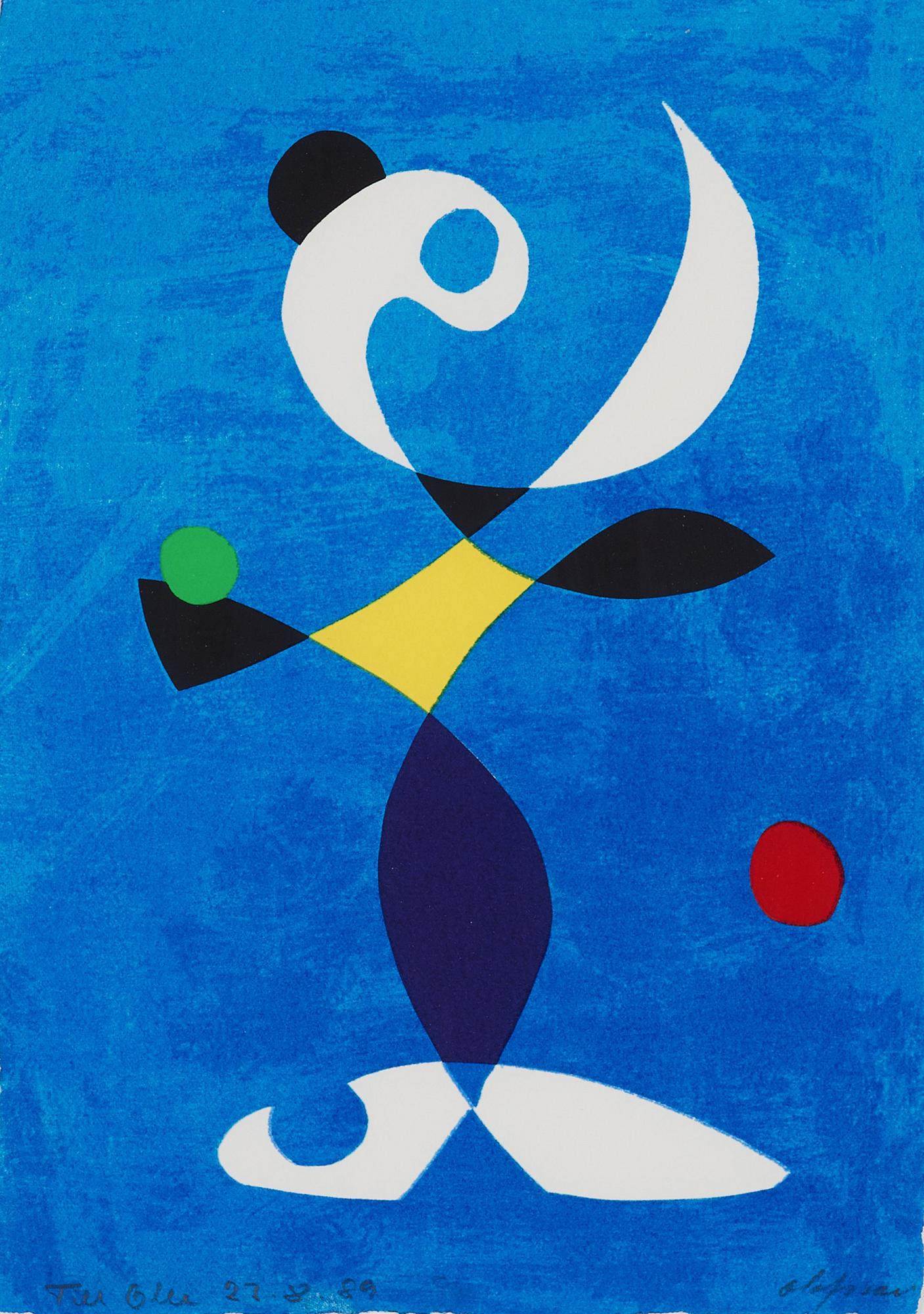 Pierre Olofsson, Lithograph in colours, Signed olofsson.