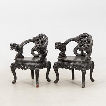 Furniture set, three pieces, China, circa 1900.