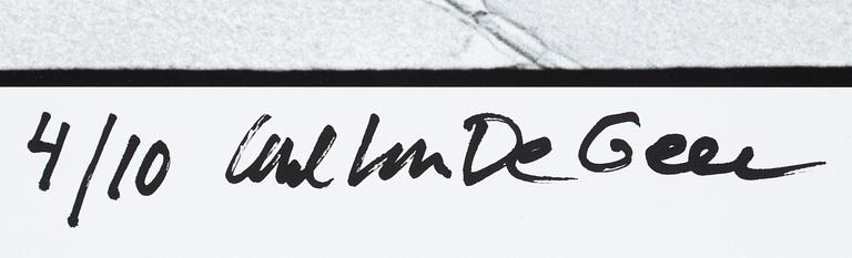 Carl Johan De Geer, photo, signed 4/10.