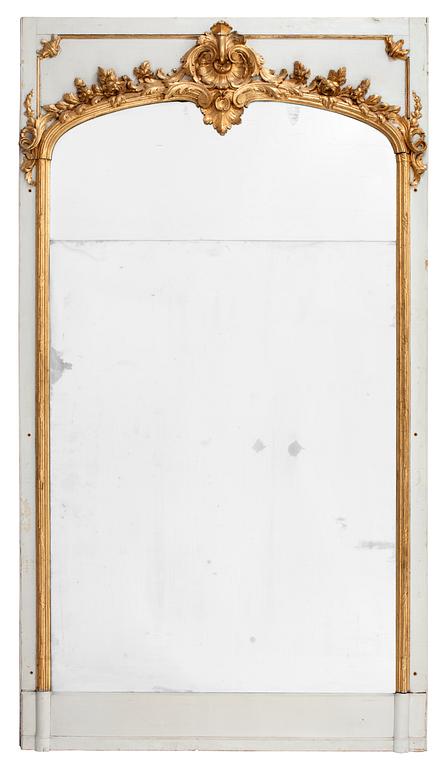 A Swedish Rococo 18th century mirror panel.