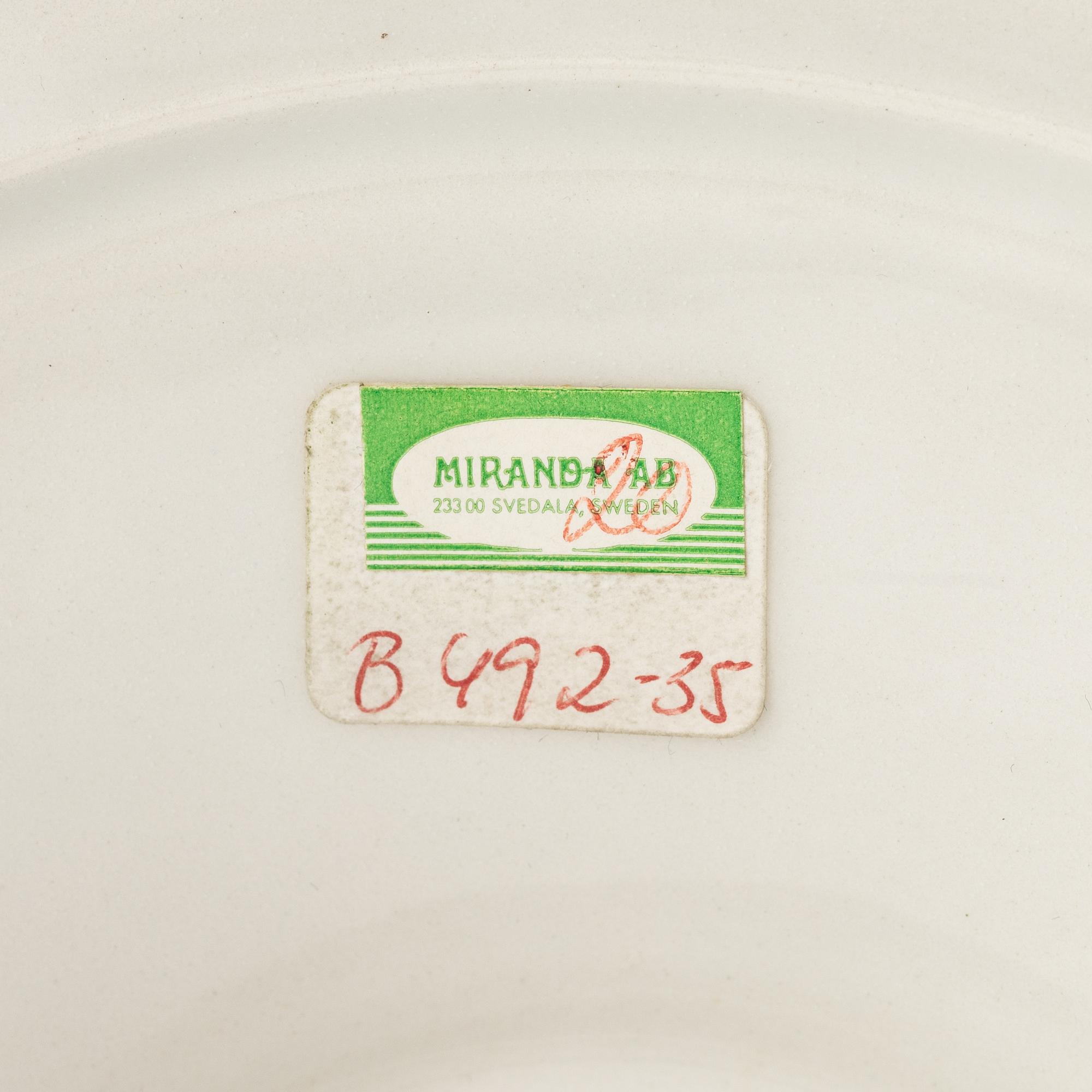 A pair of table lamps, Miranda, Sweden, later part of the 20th Century.