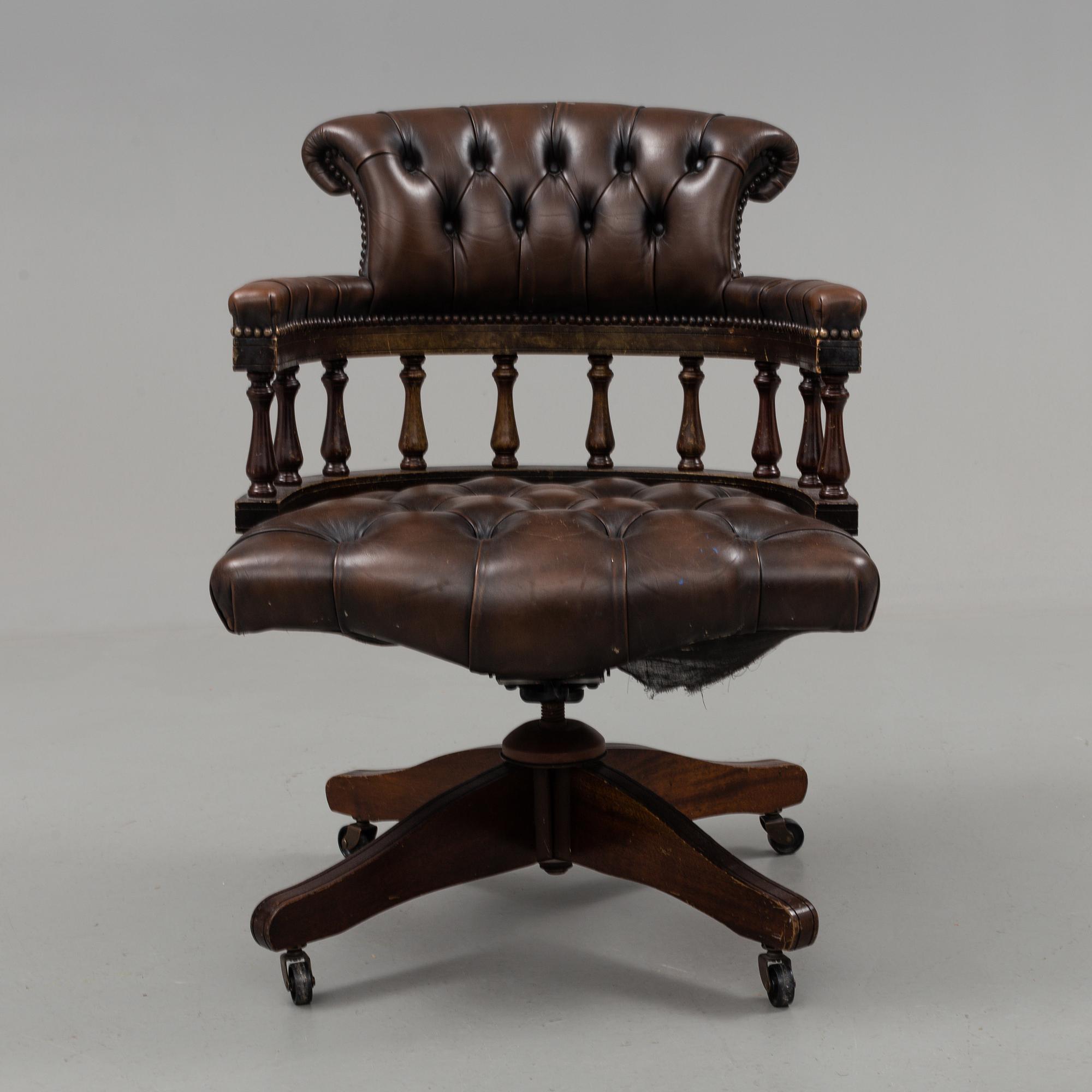 a english style desk chair from the second half of the 20th century.