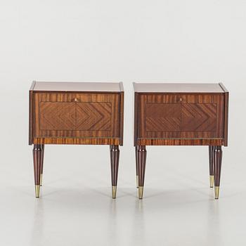 A pair of bedside table, late 20th century,