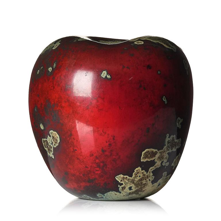 Hans Hedberg, a faience scupture of an apple, Biot, France, ca 1986.