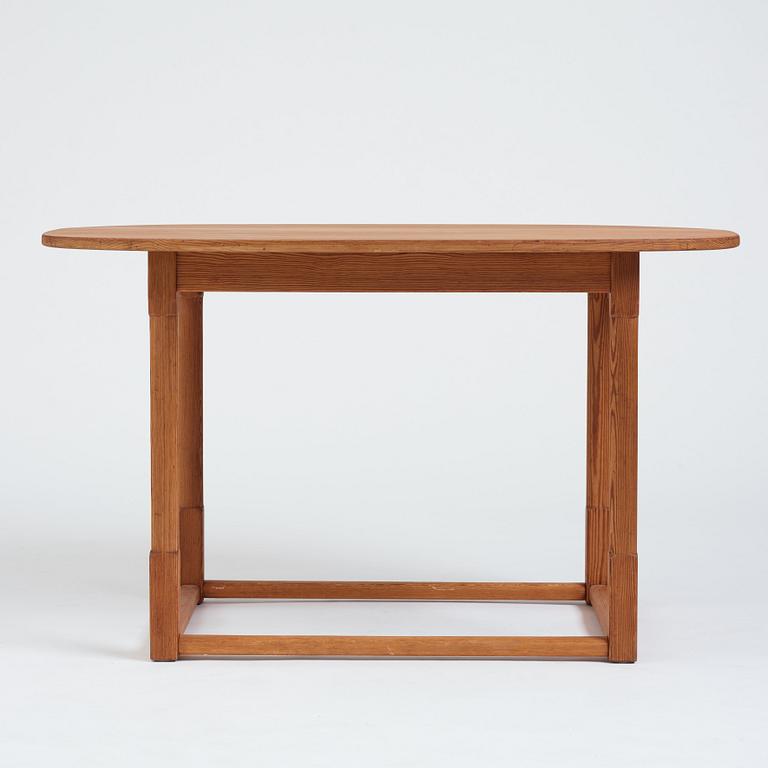 Carl Malmsten, a stained pine table, Sweden 1930's.