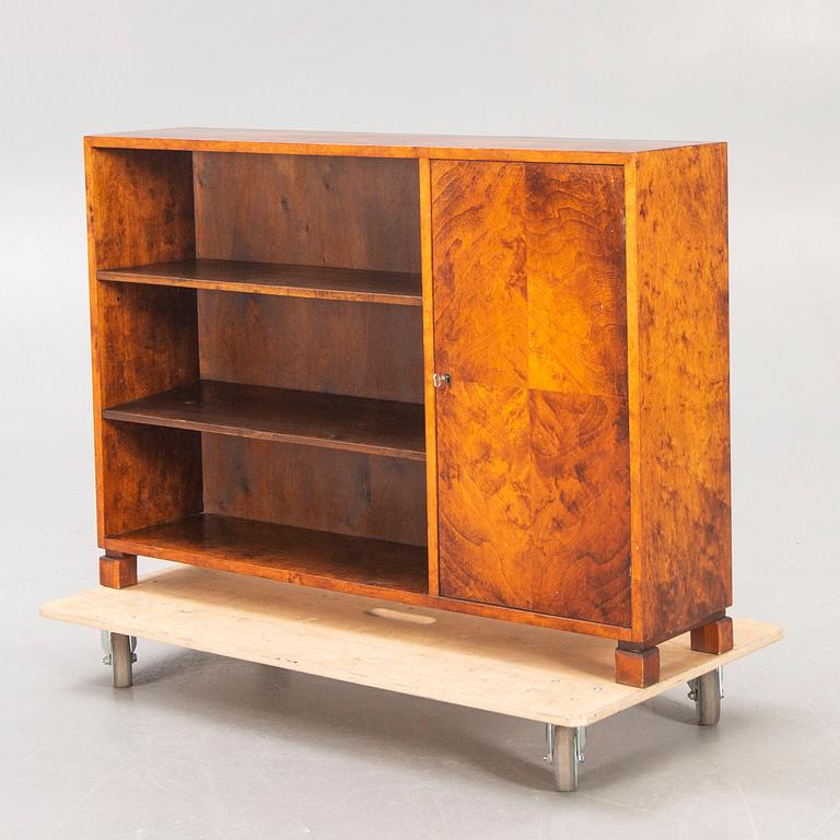 A 1930s birch bookcase.