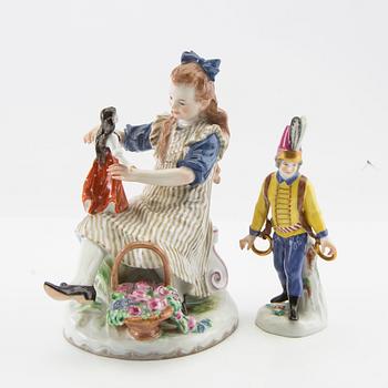 Figuriner 2 st. Meissen 1900-alets början porslin.