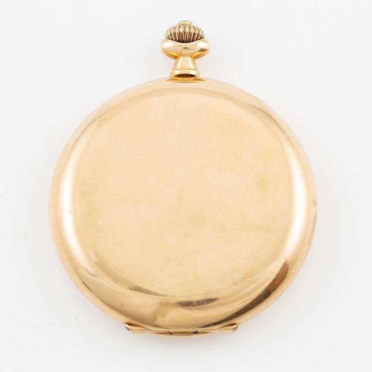Pocket watch, "G. Moström Stockholm", 14K gold, hunter, 51.5 mm.