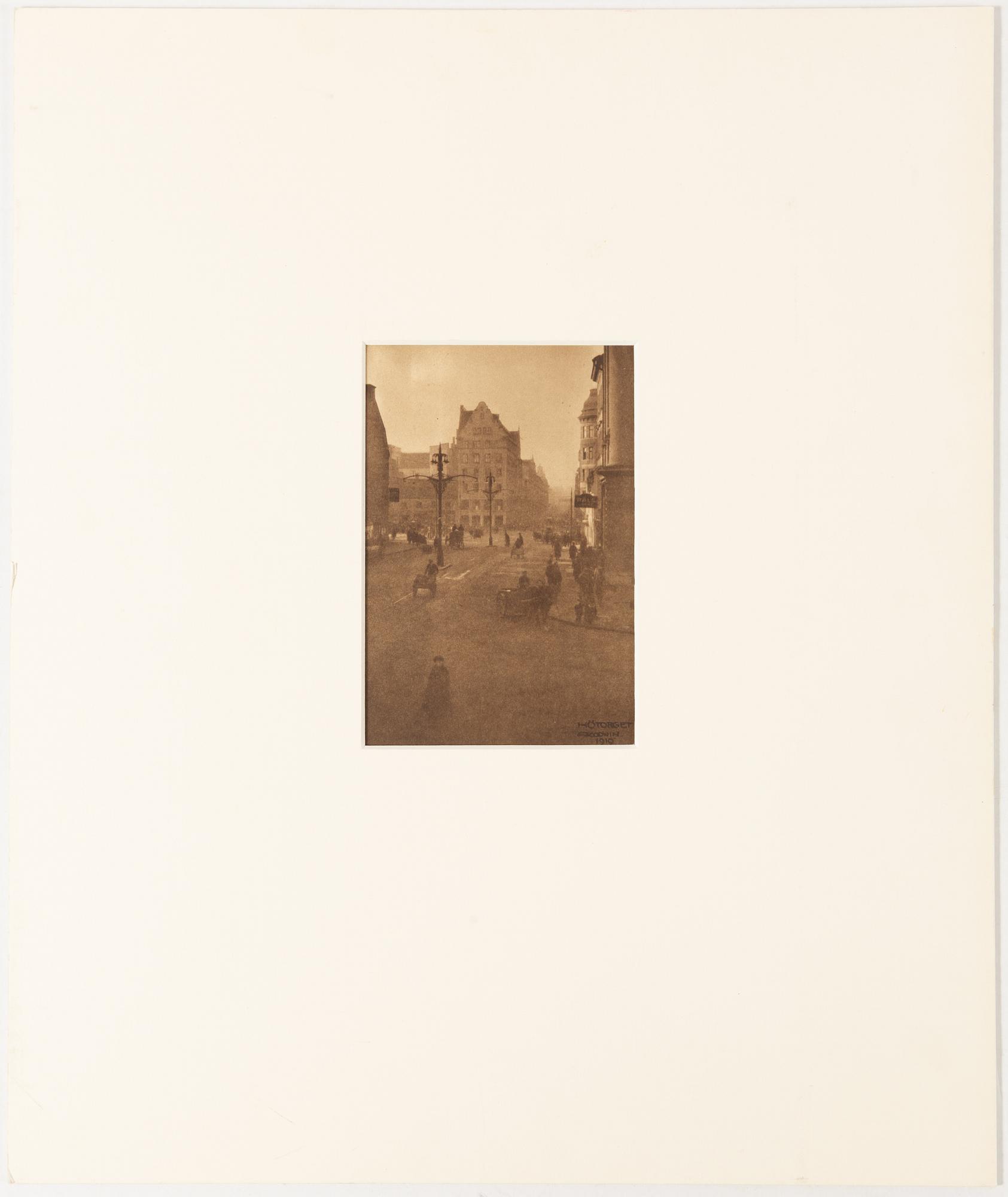 Henry B. Goodwin, "Hötorget", 1919, photogravure from "Our Beautiful Stockholm".