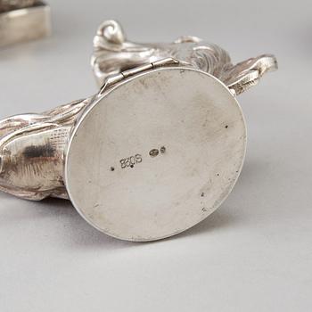 Five 19th/20th century silver table decorations, Mexico.