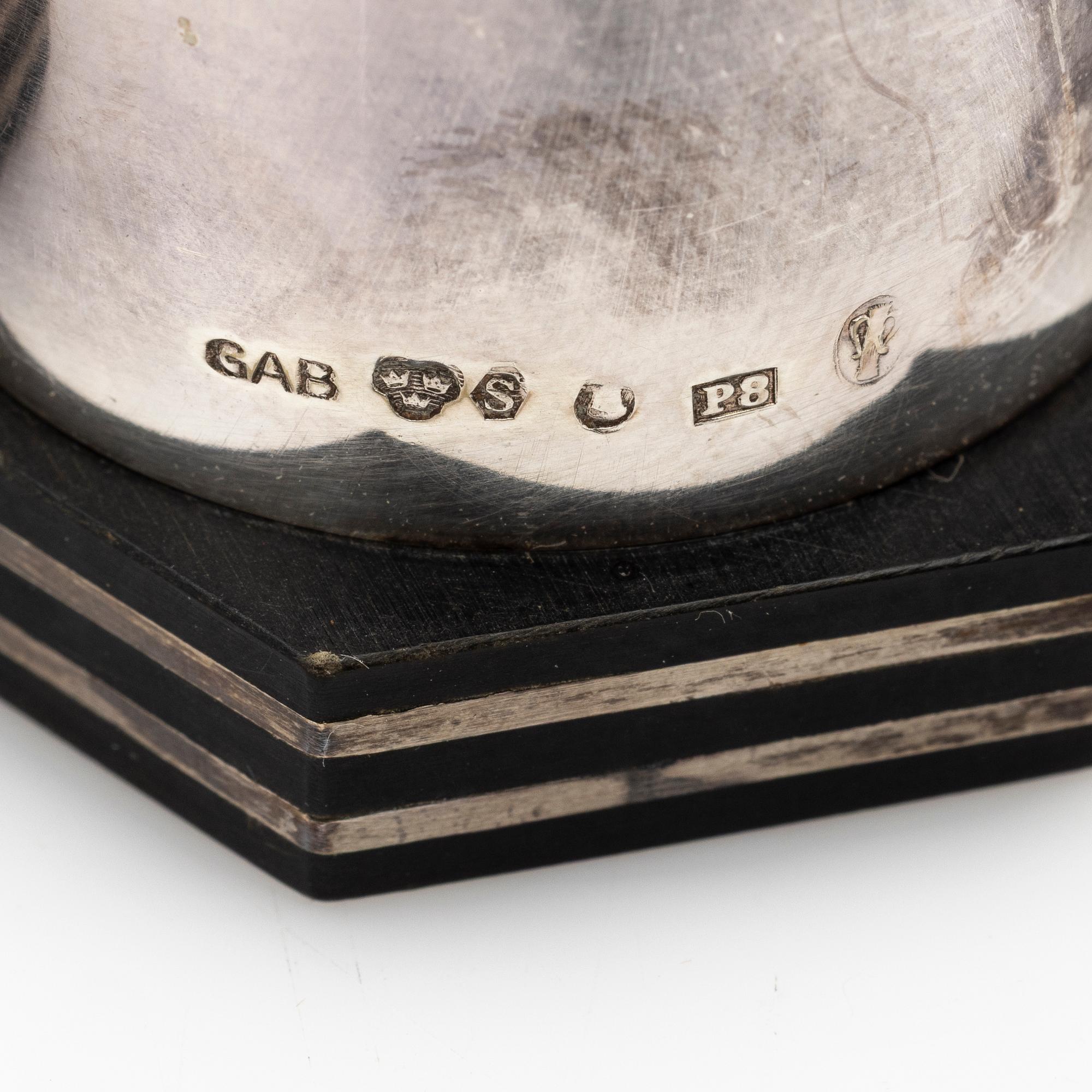 Salt cellars, 9 pieces, silver, GAB, Stockholm, 1941–1942.