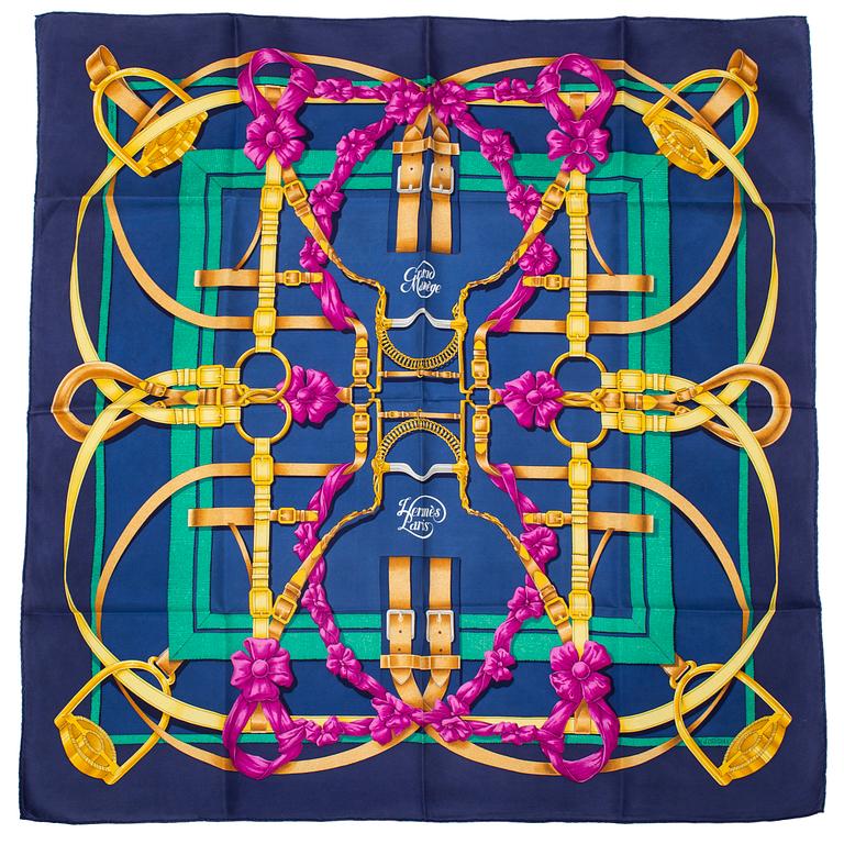 HERMÈS, scarf, "Grand Manège", Henri D'origny, 1993.