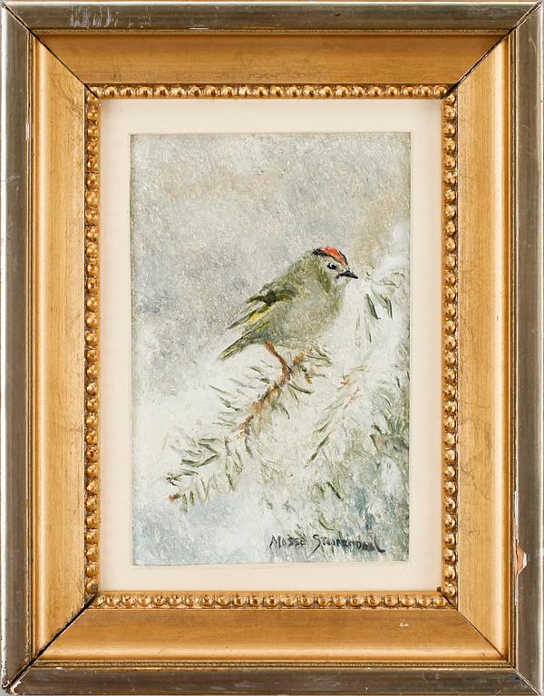 MOSSE STOOPENDAAL, olja på pannå. Sign.