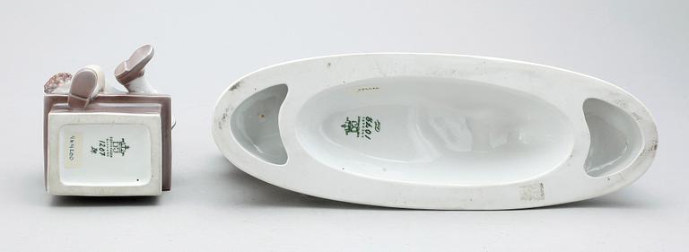 FIGURINER, 2 st, porslin, Dahl Jensen, Köpenhamn, Danmark.