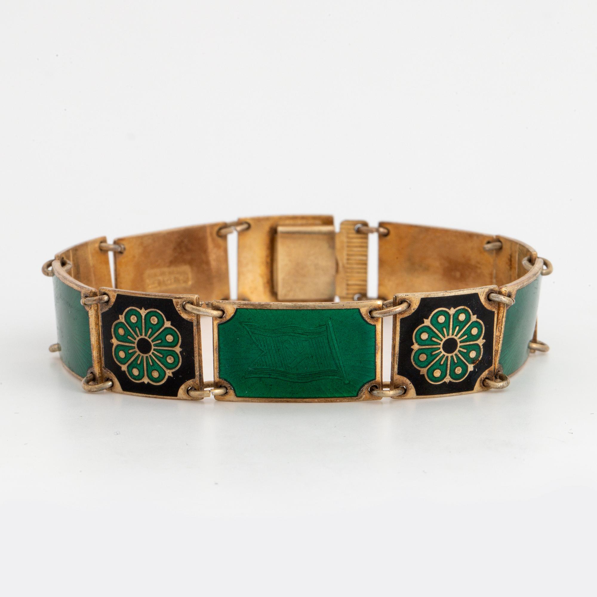 A David Andersen sterling silver and enamel bracelet. Bukowskis