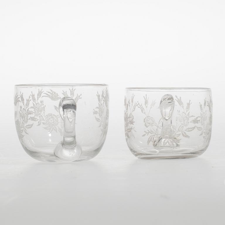 PUNSCHMUGGAR, 8 st, glas, 1900-talets början.