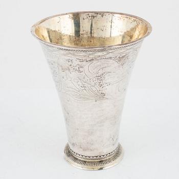 A Swedish silver beaker, mark of Lars Magnus Kallerström, Kalmar 1784.