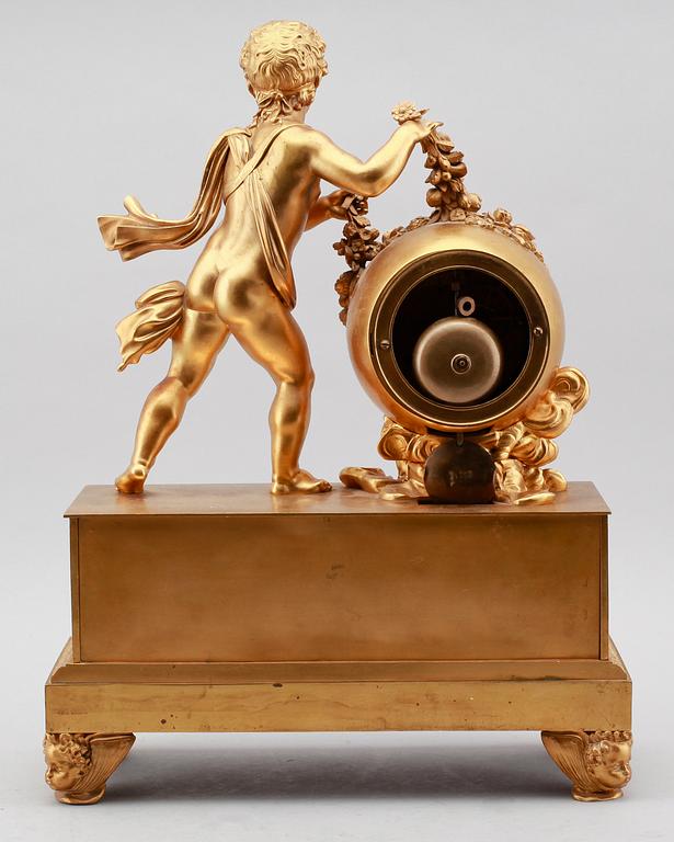 BORDSPENDYL, förgylld brons, Frankrike, 1800-talets andra hälft.