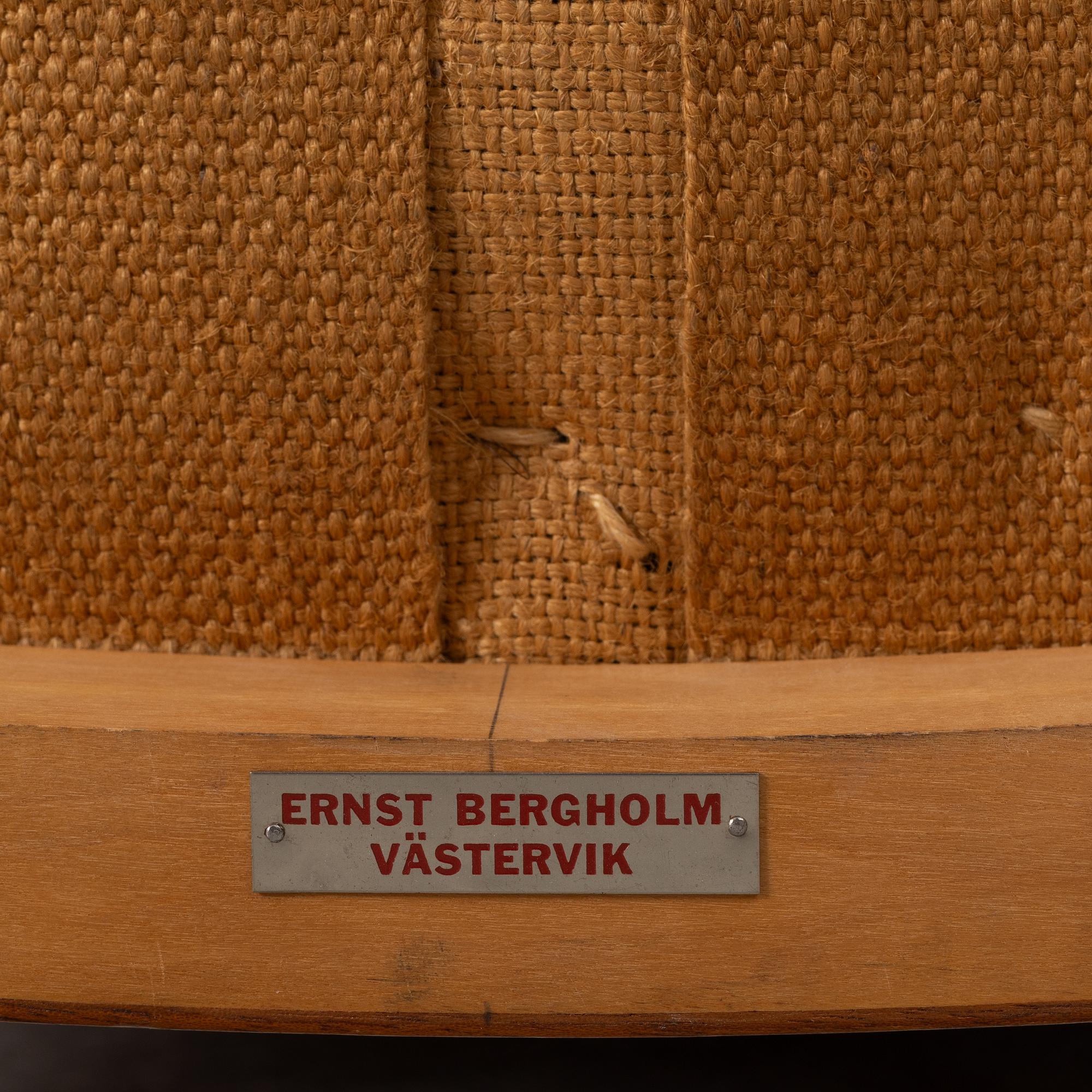 Karmstolar, 5 st, Ernst Bergholm, Västervik, 1900-talets mitt.