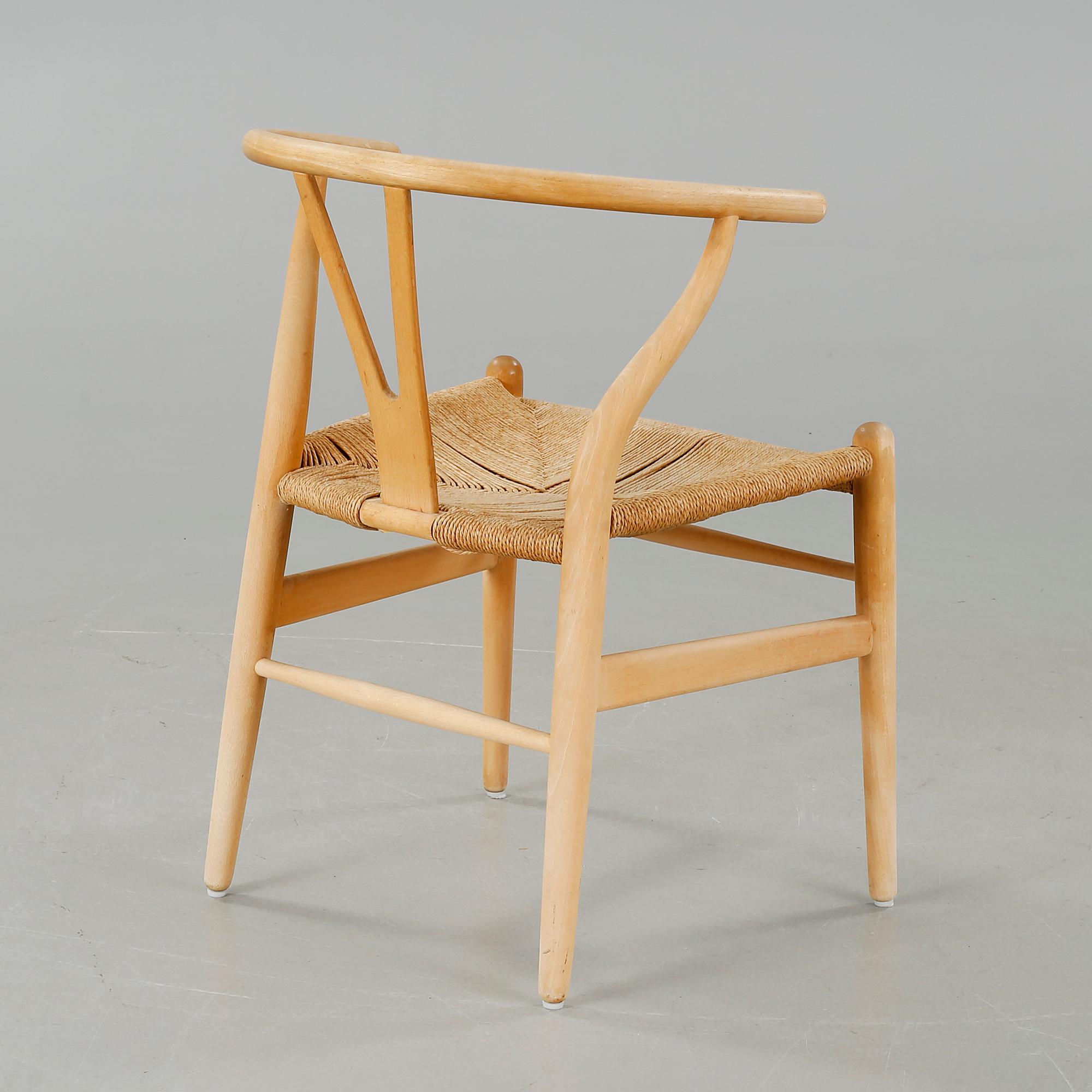 A late 20th century "Y chair", designed by Hans J. Wegner.