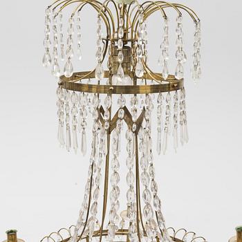 A late Gustavian chandelier, circa 1800.