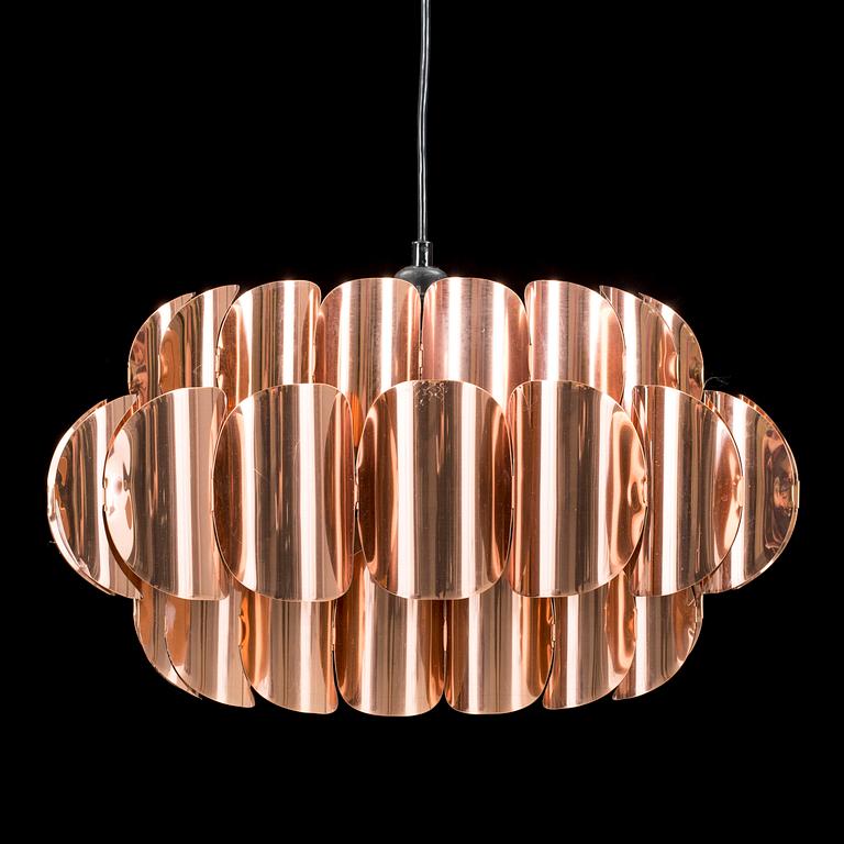 A second half of the 20th century ceiling light by Werner Schou for Coronell Elektro, Denmark.