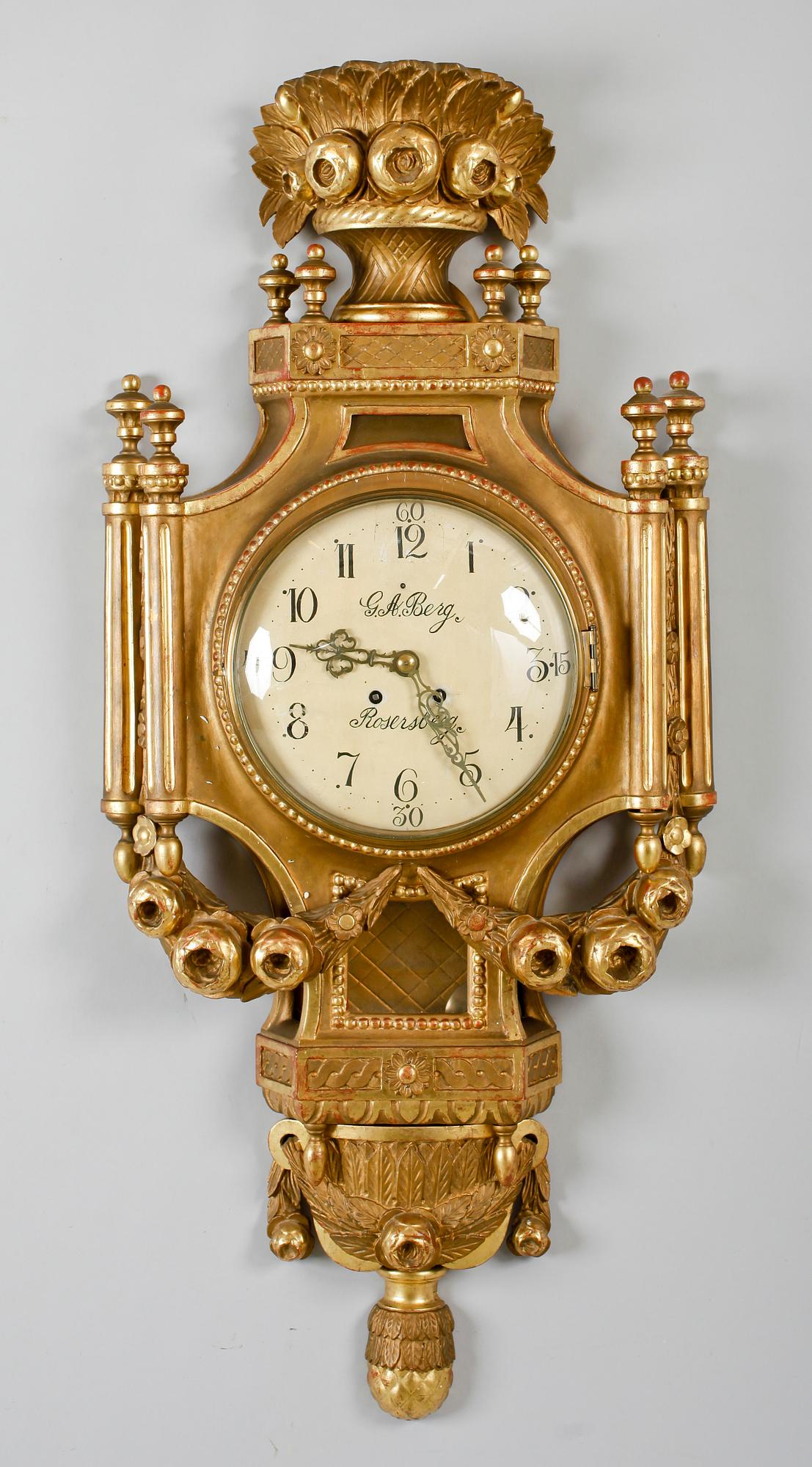 VÄGGPENDYL, gustaviansk stil, 1900-talets första hälft.