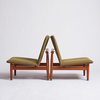 Finn Juhl, a par of 'Japan' (FD-137) easy chairs, France & Son, Denmark 1960s.