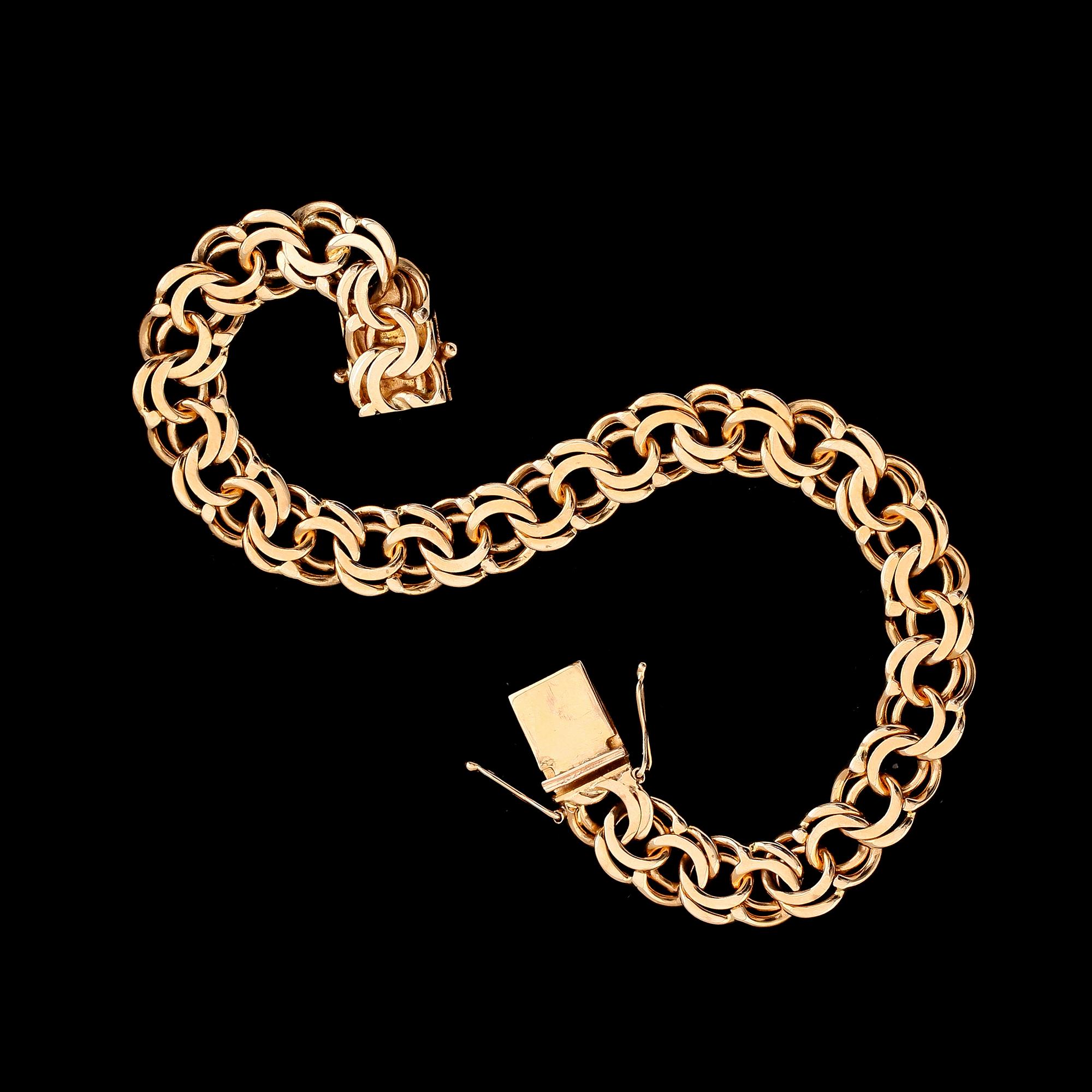 ARMBAND, 18 k guld, svenska stämplar 1959. Vikt ca 22 g.