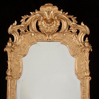 A Swedish Rococo 18th century mirror.