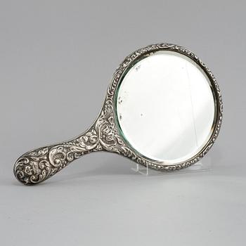 PARTI SILVER, 10 delar, 1900-tal. Vikt 350 gram (exklusive spegel).