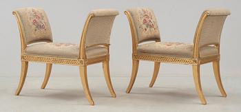 A pair of late Gustavian late 18th century stools.