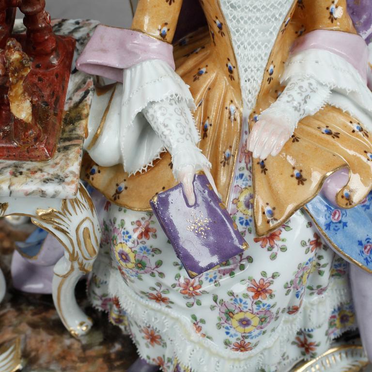 FIGURIN, porslin, Meissen, sent 1800-tal.