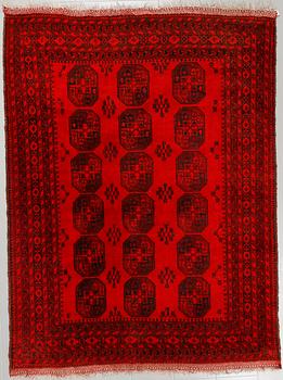 An Afghan rug, old, ca 255 x 191 cm.