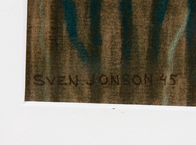 SVEN JONSON, pastell, sign o dat 45.