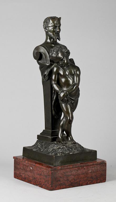 EDOUARD DROUOT, skulptur, brons, signerad i gjutning E. Drouot.