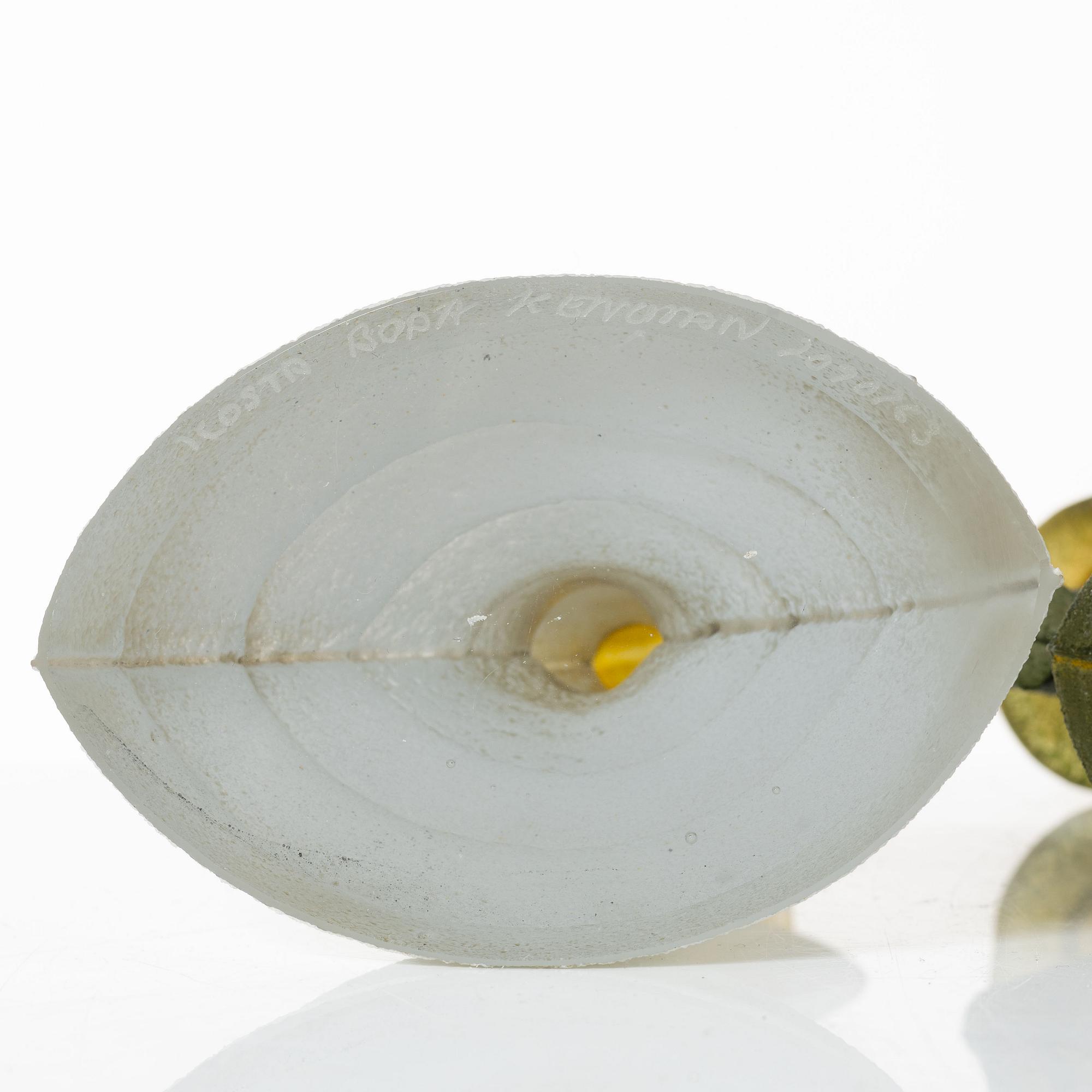 Kjell Engman, figurines, 3 pcs, glass, from the "Catwalk" series, Kosta Boda.