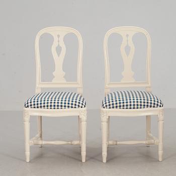 STOLAR, ett par, gustaviansk stil, "Hallunda", IKEAs 1700-talsserie. Sent 1900-tal.