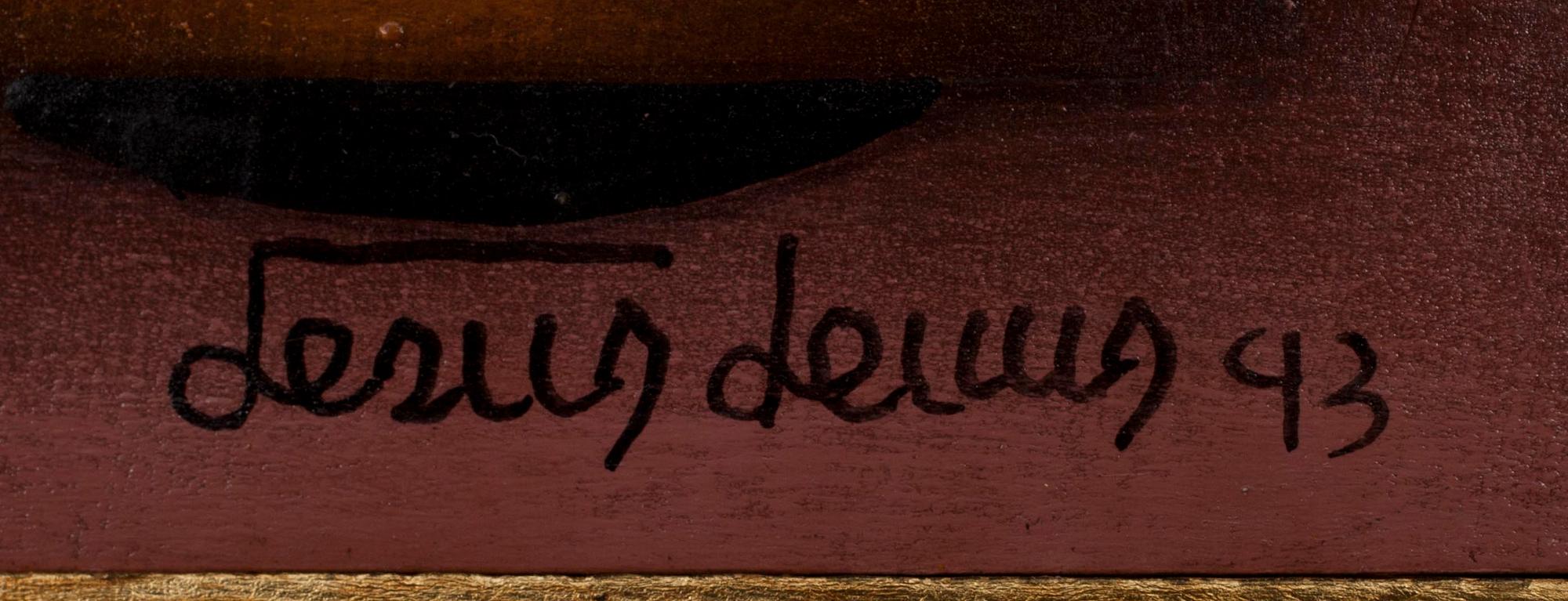JESUS LEUUS (MEXIKO), olja och blandteknik på duk, signerad och daterad -93.