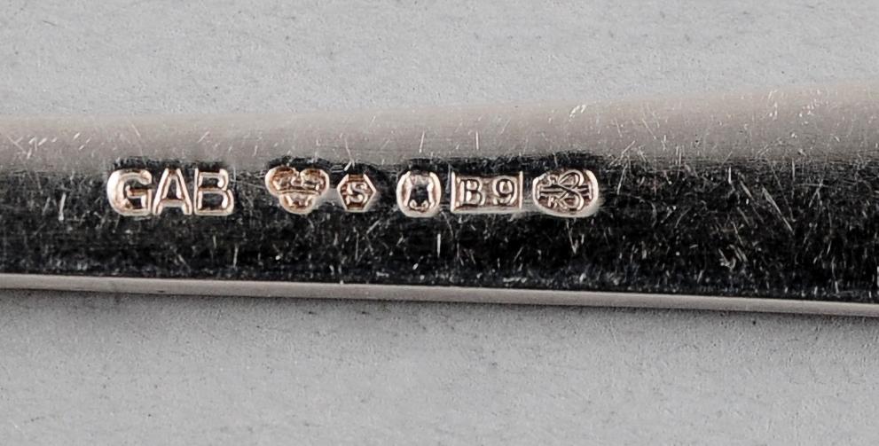 KAFFESKEDAR, 15 st, silver, modell Rosenholm. Vikt ca 228 g.