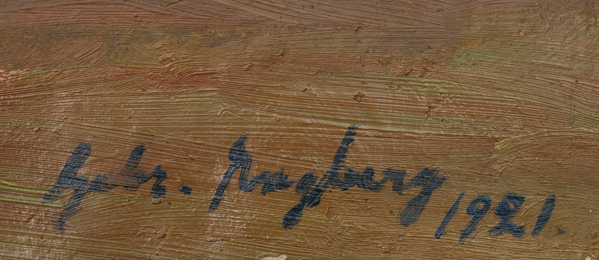 GABRIEL ENGBERG, Olja på duk, sign. 1921.