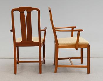 KARMSTOLAR, 1 par, "Ambassadör", Carl Malmsten, Åfors Möbelfabrik, 1900-talets andra hälft.