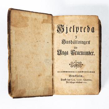 Cajsa Warg i första upplagan, 1755.
