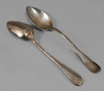 MATSKEDAR, 12 st, silver, C G Hallberg, Stockholm, 1950-tal, vikt 831 g.