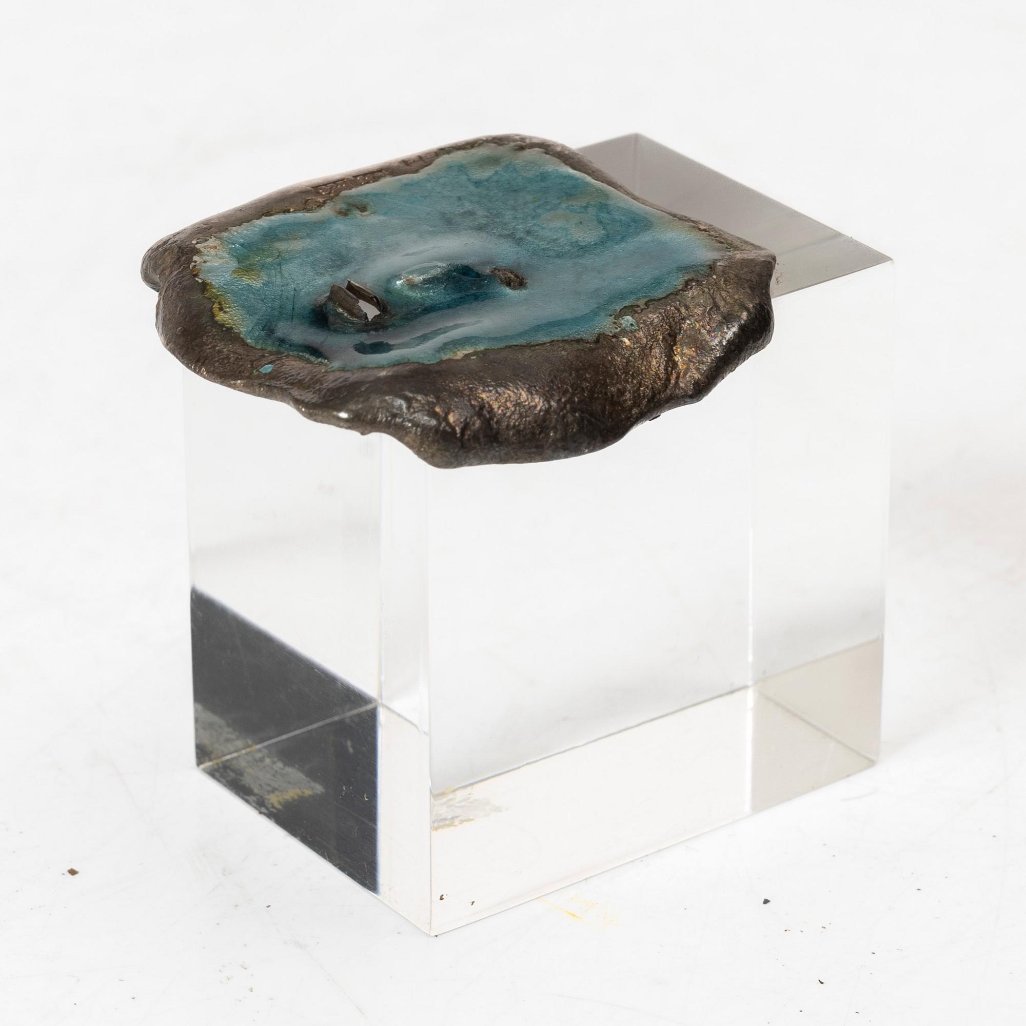 Lars Arby, a stamp and two small sculptures, silver, Gothenburg, Sweden.