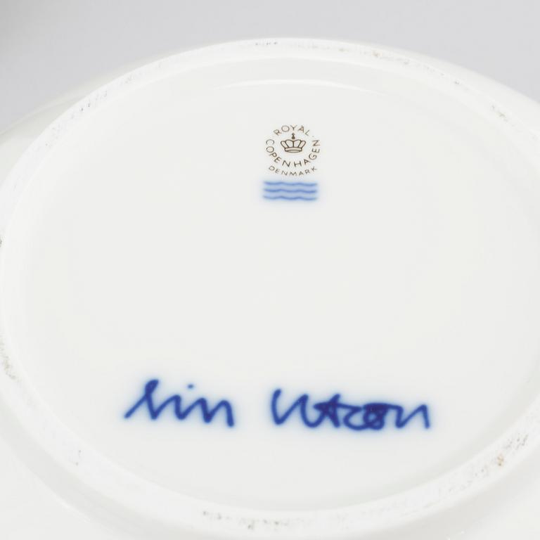 LIN UTZON, delvis, 55 delar, porslin, Royal Copenhagen, 1980-tal.